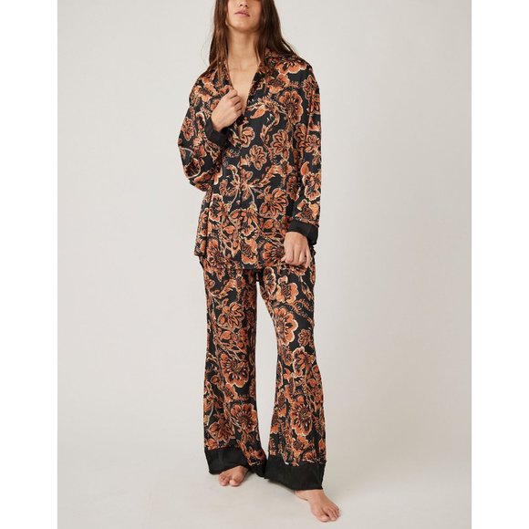 Free People Other - FREE PEOPLE Dreamy Days Pajama Set / Black Combo